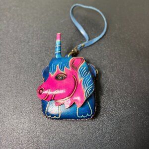 Genuine Leather Unicorn Coin Purse/Wristlet Whimsical